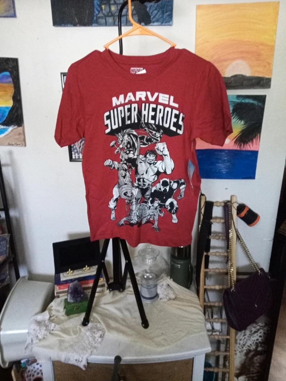 Marvel Red Super Heroes Graphic Tee for Kids